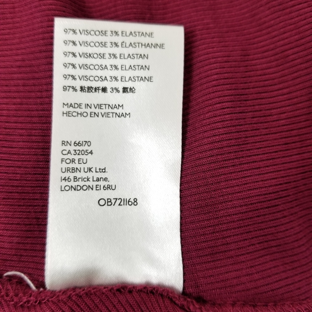 Free People Burgundy January Scoop Neck Jersey Swing Tunic Top Small - Picture 13 of 13